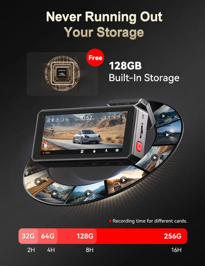 REDTIGER F77 Dashcam – Front and Rear 4K+4K HDR, Sony STARVIS 2 Super Night Vision, Voice Control, 5.8GHz WiFi Dual Dash Cam