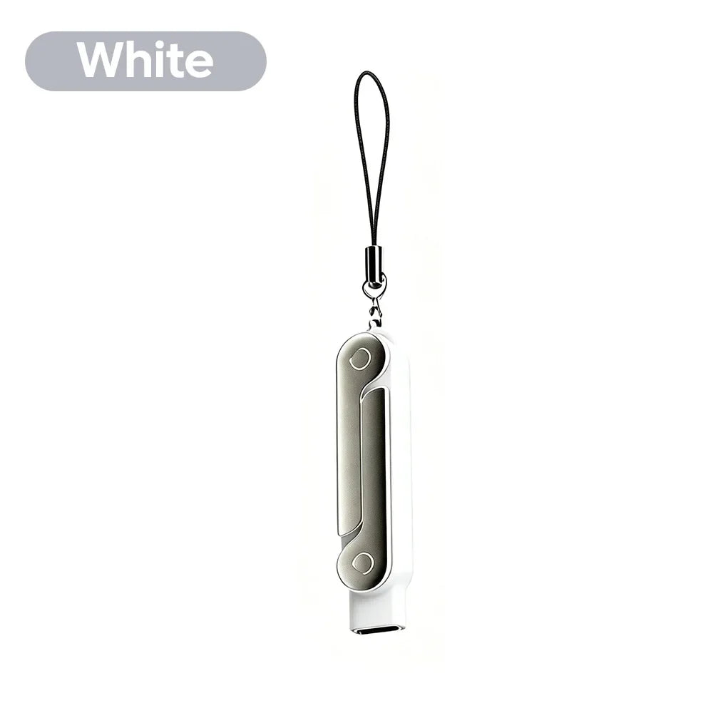 240W OTG Type-C Adapter – USB-C Male to Female Fast Charging & Data Transfer Converter with Foldable Holder Keychain Design