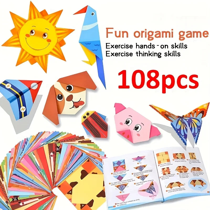 108-Piece Creative Origami Set – 54 Unique Designs for DIY Crafts and Educational Activities