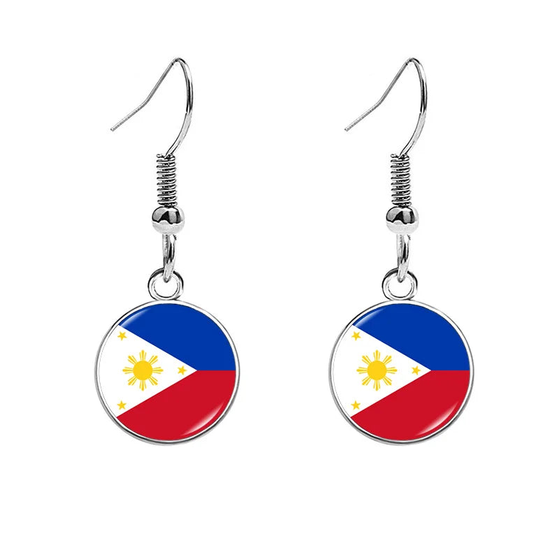 France National Flag Earrings - Multicolor Country Flag Jewelry for Women, Travel Pride & Celebration Gifts