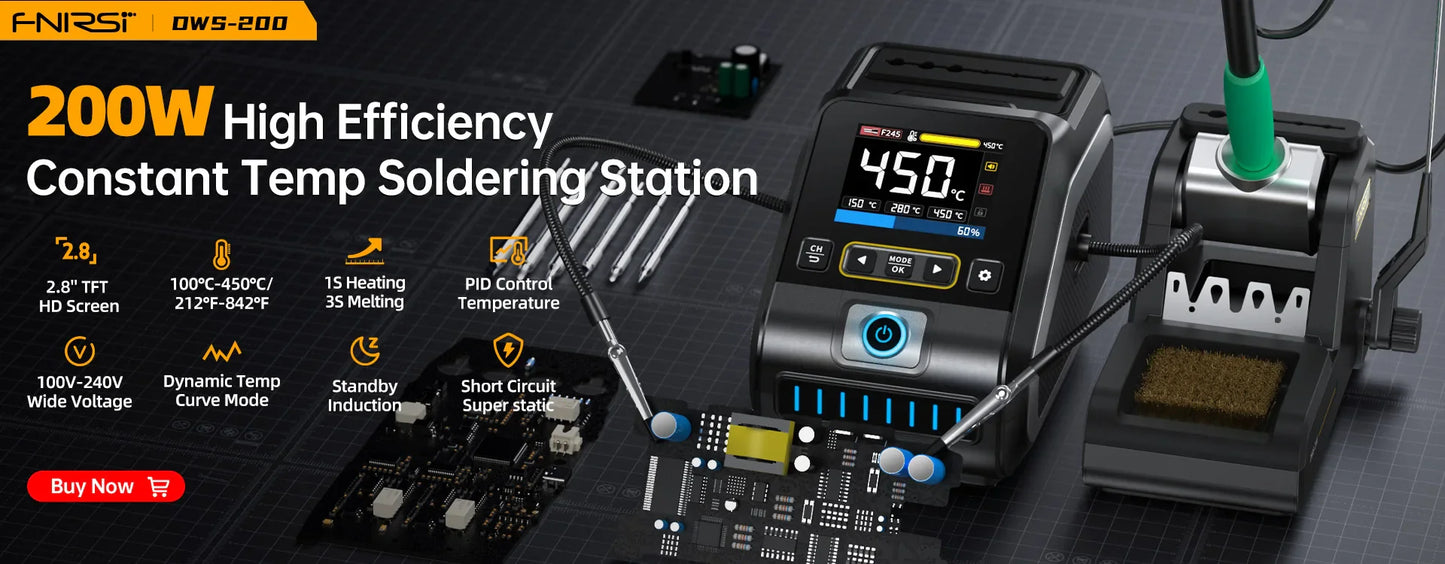 FNIRSI LCR-ST1 Mini Smart Tweezer | LCR SMD ESR Tester for Resistance, Capacitance, Inductance, Continuity & Diode Testing