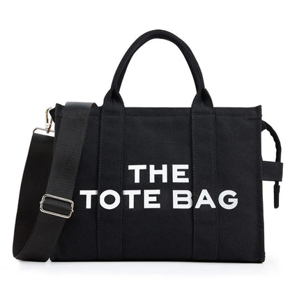 THE TOTE BAG — Designer Fashion Canvas Handbag for Women, Adjustable Shoulder & Crossbody Strap, Large Capacity