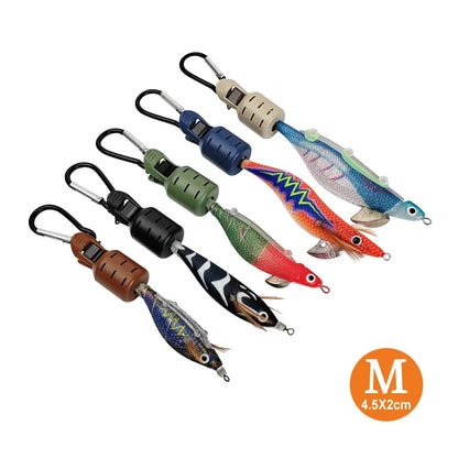 Squid Jig Bait Protector Kit - 6-Piece Egi Hook Covers with Carabiner