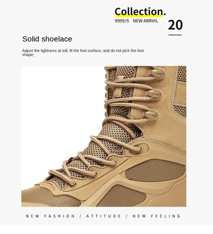 Men's Tactical Boots - Lightweight Autumn Special Forces Field Boots, Non-Slip Outdoor Shoes for Men (Zapatillas Hombre)