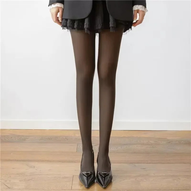 Red Women’s Tights - Super Elastic Plus Size Pantyhose Stockings for Y2K & Everyday Wear