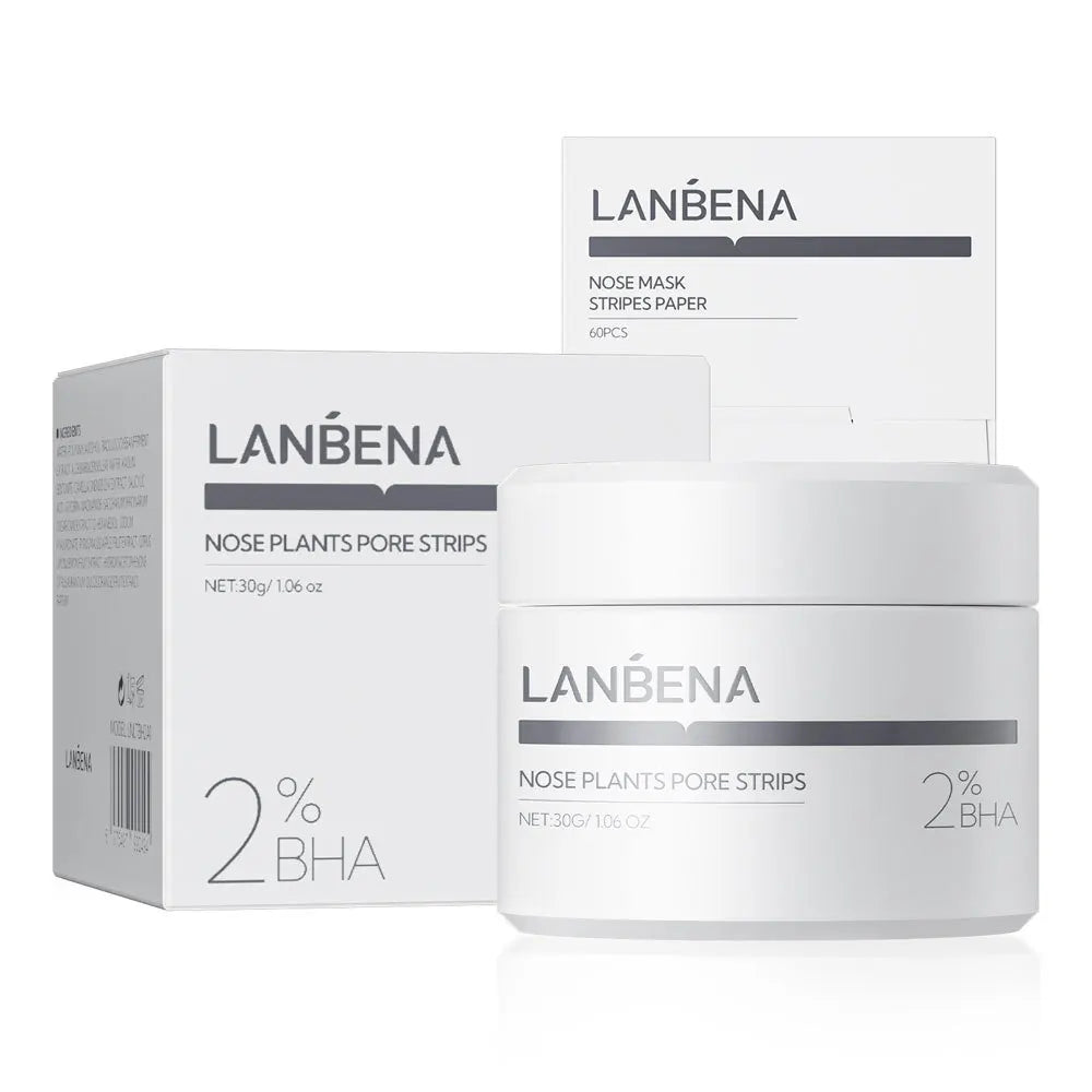 LANBENA Blackhead Remover Nose Pore Strips – Deep Cleansing Oil Control Peel-Off Face Mask (60 Stickers)