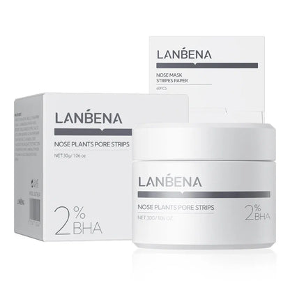 LANBENA Blackhead Remover Nose Pore Strips – Deep Cleansing Oil Control Peel-Off Face Mask (60 Stickers)
