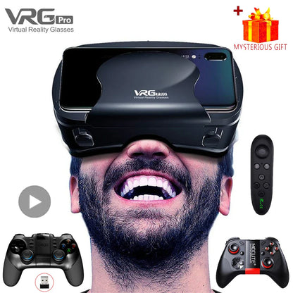 VRG Pro VR Glasses – Virtual Reality 3D Headset Goggles for Smartphone Mobile Gaming