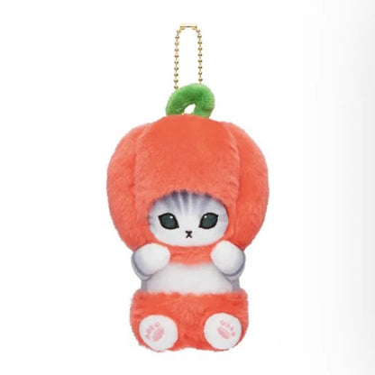 Yoyo Japanese Style Mofusand Plushie Shark Cat Keychain — Cute Fruit & Vegetable Soft Pendant Gift for Girls