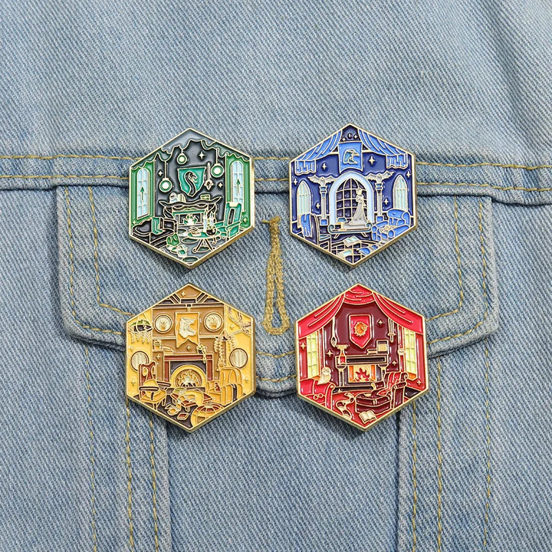 Geometric Color Film & TV Badge – Creative Magic School Room Brooch Accessory