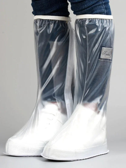 Men's & Women's High Tube Waterproof Shoe Covers – Durable, Dirtproof with Thickened Sole & Pressed Rain Edge