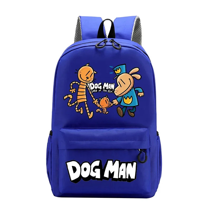 New Dog Man Kids Backpack — Large-Capacity Cartoon Schoolbag for Boys, Children’s School Supplies & Gifts