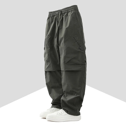 Men’s Harajuku Casual Pants - Loose Fit Elastic Waist Outdoor Walking & Hiking Trousers