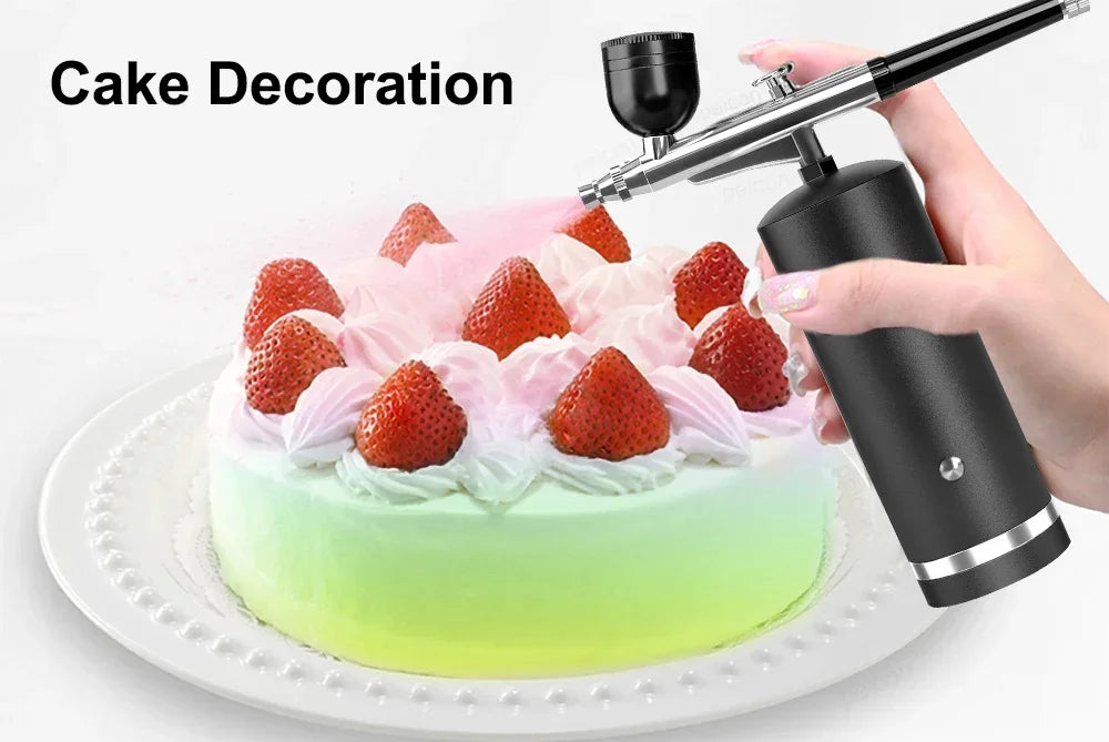 Portable Wireless Airbrush Kit — Handheld Electric Spray Gun with Compressor for Coloring, Tattoo, Graffiti & Model Painting