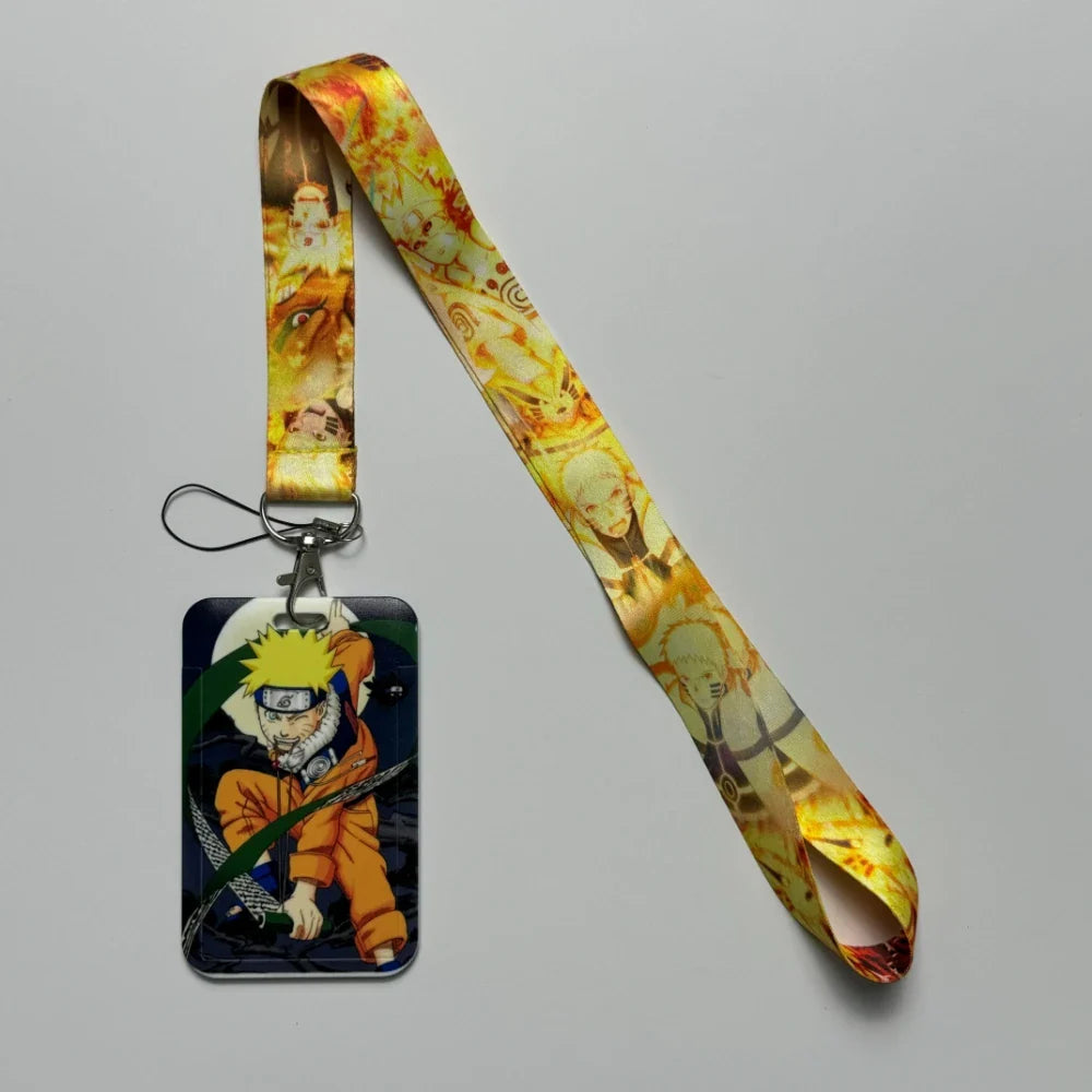 Japanese Anime Credential Holder Lanyard for Key, Card Badge, Gym Keychain Accessories