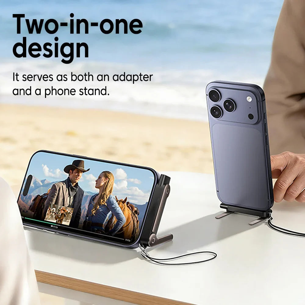 240W OTG Type-C Adapter – USB-C Male to Female Fast Charging & Data Transfer Converter with Foldable Holder Keychain Design