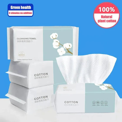 100pcs Reusable Thickened Face Towels – Soft Cotton Makeup Remover Pads