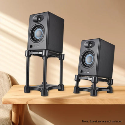 Desktop Speaker Stands – Removable Shock Absorber Monitor Audio Brackets for 5/6/8-Inch Speakers