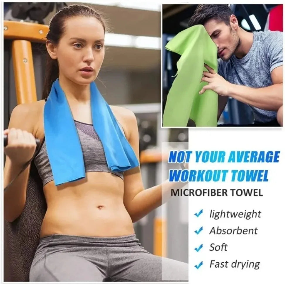 Quick-Dry Microfiber Towel – Ultra Absorbent, Compact & Sandproof Sports Towel for Gym, Beach & Travel