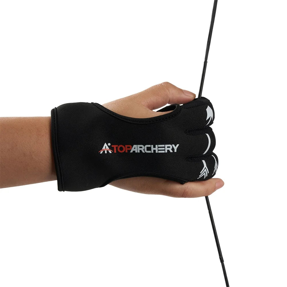 Archery Glove Three-Finger Guard – Shooting Gloves for Recurve Bow, Hunting & Beginners