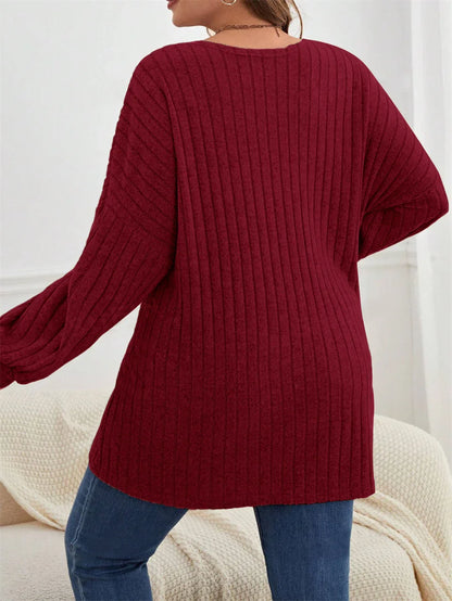 GIBSIE Plus Size Women's Autumn & Winter Solid Color Loose Cardigan – Casual Long-Sleeved Open Front Knitted Coat 2024