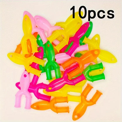 10-Piece Colorful Y Loom Knitting Tool Kit - DIY Rubber Band Bracelet & Friendship Jewelry Making Set