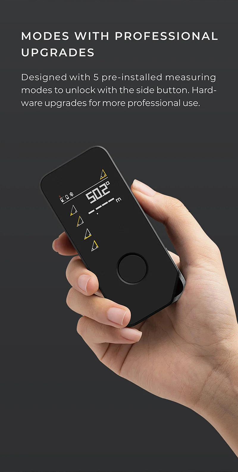 HOTO Smart Laser Measure Pro, LED Display Digital Laser Tape Measuring Tool, Rechargeable Rangefinder Ruler