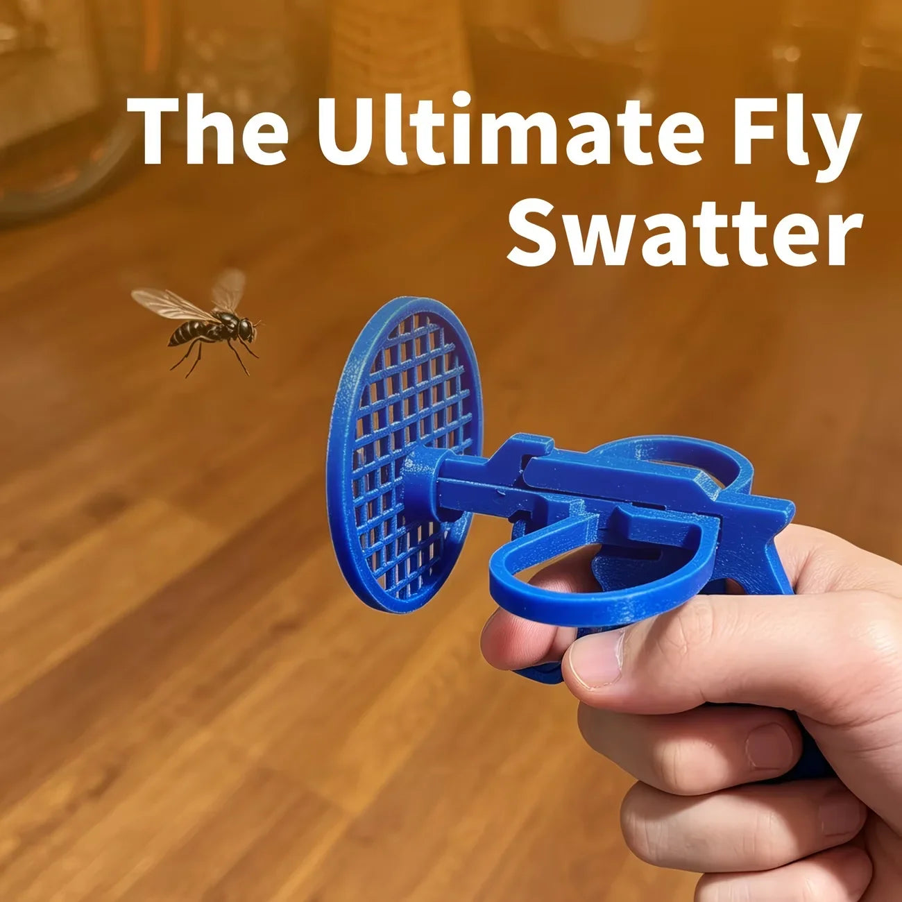 Fly Swatter Launcher Catapult - Single-Hand Precision Fly Killer for Home, Garden, Camping & Outdoor Use