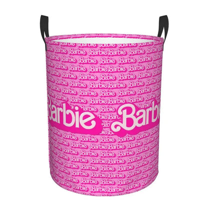 Custom Barbie Logo Laundry Basket – Collapsible Large Capacity Clothes Storage Bin, Disney Baby Hamper