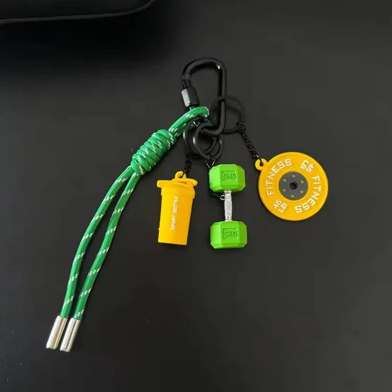 Fitness Keychain - Gym Lover Sports Charm for Workout Bags & Water Bottles