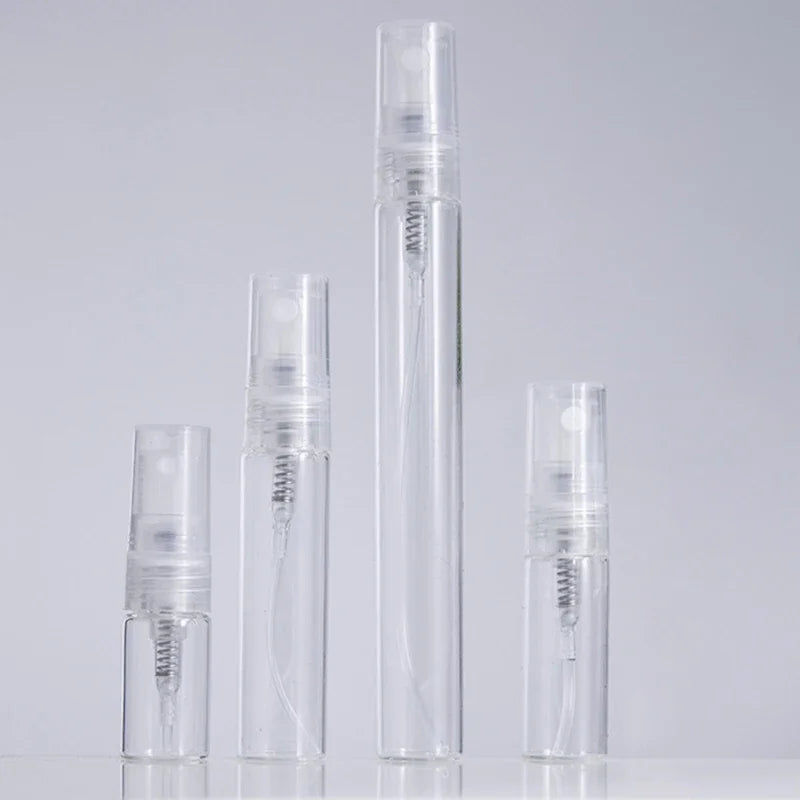 8/16PCS Portable Glass Perfume Bottles — Refillable Spray Atomizer Travel Bottles for Women