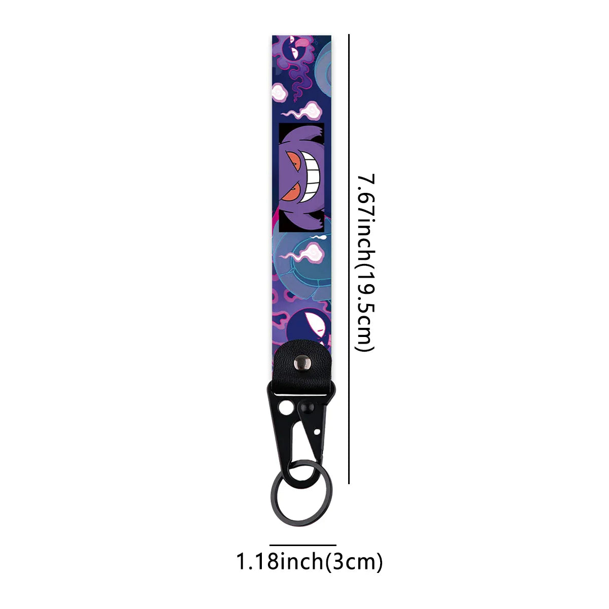 Gengar Anime Keychain – Cute Keyring for Car Keys, Women & Men Fashion Accessories Jewelry