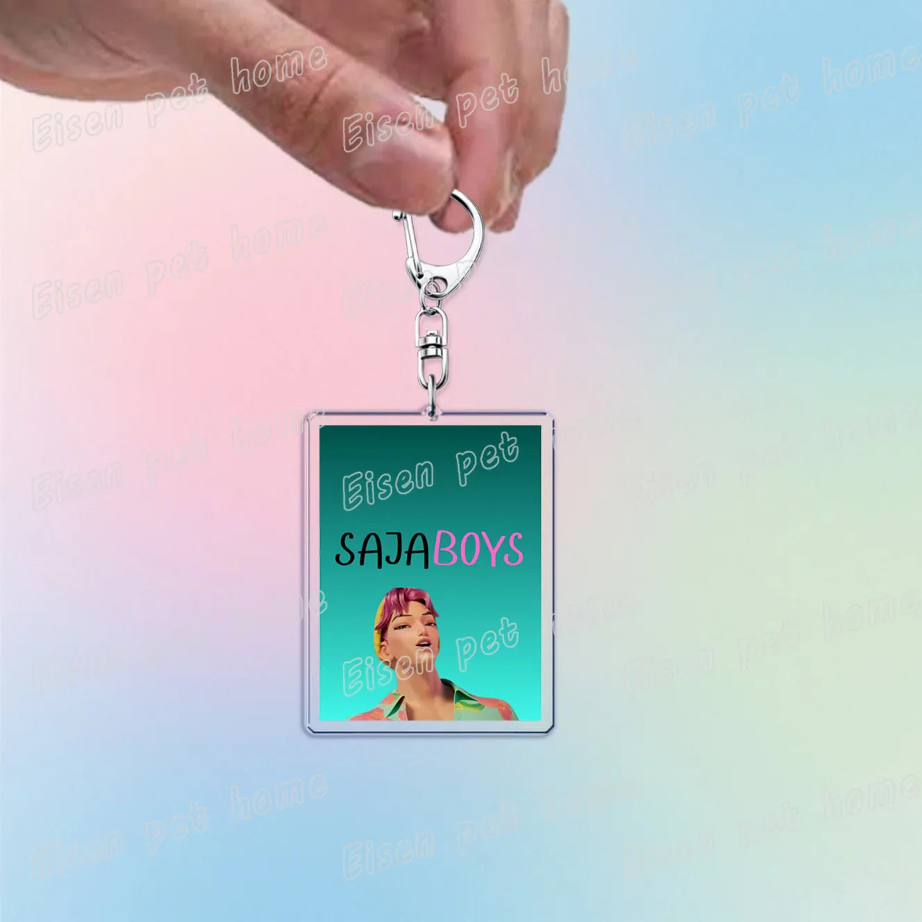 Kpop Demon Hunters Huntrix Saja Boys Keychain Bag Charm Rumi Zoey Jinu Ramen Keyring Fans Gift