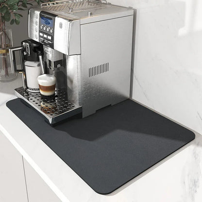 Absorbent Coffee Mats | Solid Color Tableware, Dish Drying Pad, Bottle Placemat & Kitchen Floor Rug