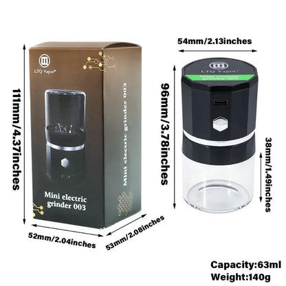 SMO Portable Electric Tobacco & Herb Grinder – Dry Grass Crusher Machine with Intelligent Touch Smoke Prevention