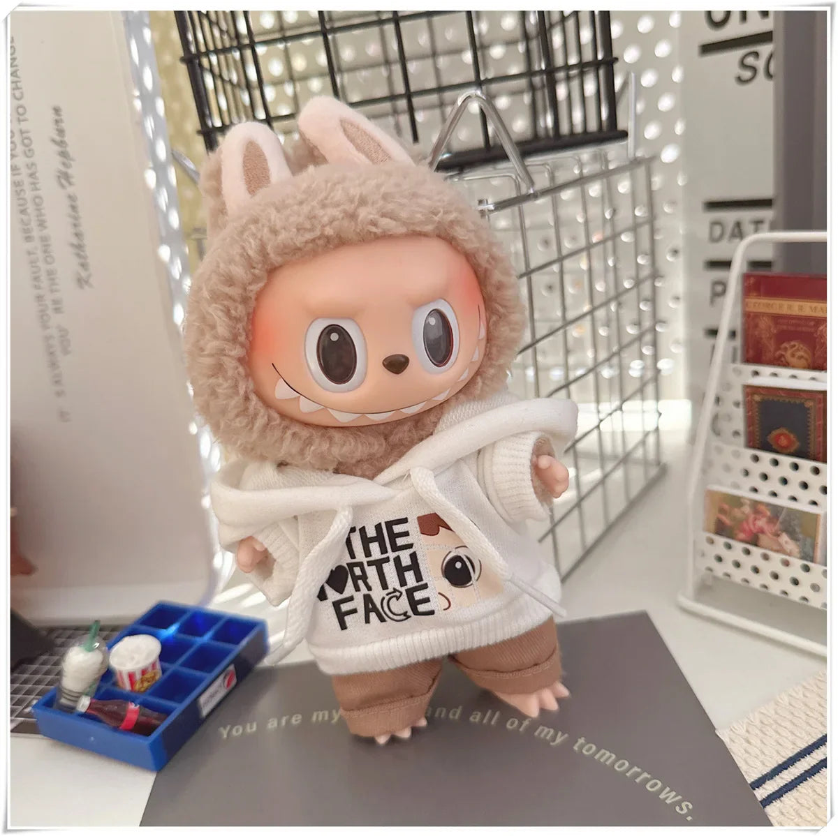 15/17cm Labubu V1 V2 Doll Clothing Set – Fashion Hoodie & Pants, Korean Idol Style DIY Accessories Toy Gift