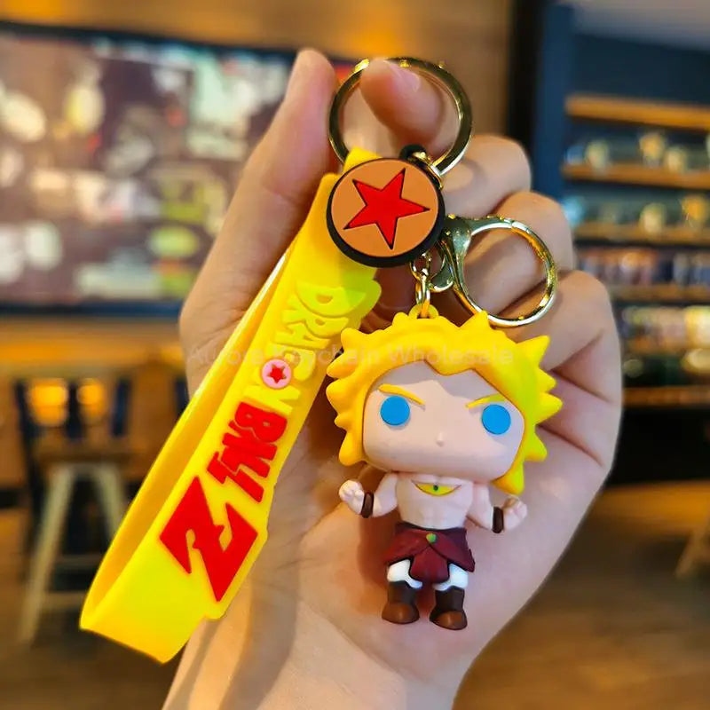 Kawaii Dragon Ball Z Keychain – Super Saiyan Goku, Bulma, Broly, Piccolo & Majin Buu Car Pendant Toy Gift