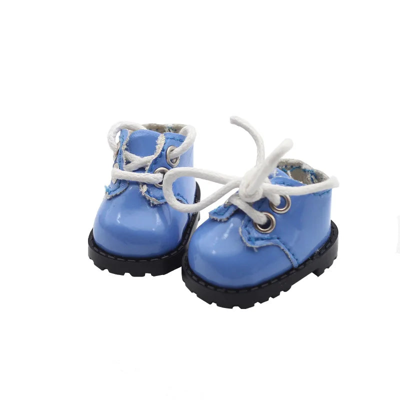 LABUBU Leather Shoes for 17cm Cotton Dolls – Casual Sports Boots DIY Doll Accessories