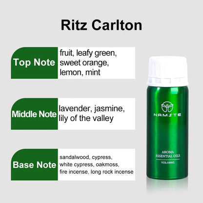 Namste 100ml Ritz Carlton Hotel Essential Oil - Pure Plant Air Freshener for Home & Hotels + 3x5ml Sample Set