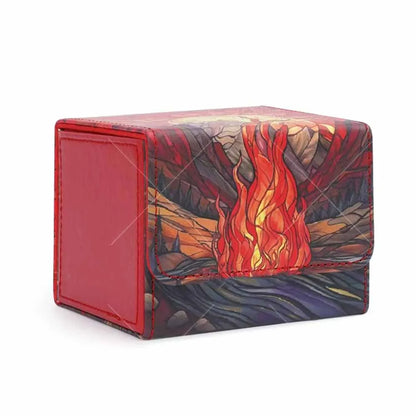 PU Leather Card Storage Box - 140+ Card Deck Holder Case for Game Card Collection & Organization
