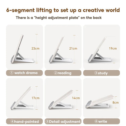 MoZhao iPad Painting Stand: Wooden Desktop Tablet Hand-Painted Board - 12.9 Inch Learning Support Holder Computer Stands