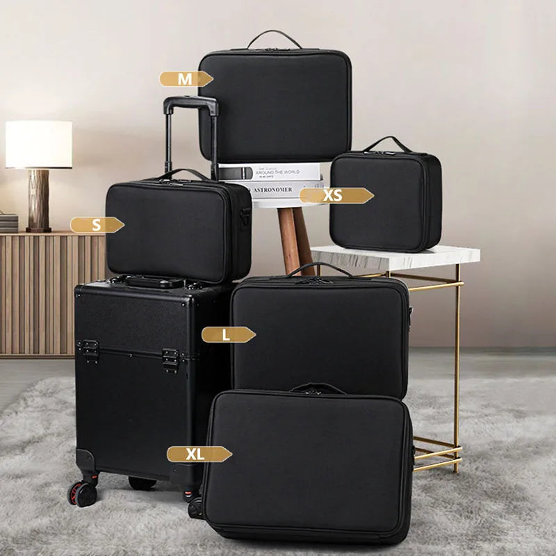 Professional Large Makeup Case – Travel Cosmetic Organizer & Nail Toolbox for Beauty Storage