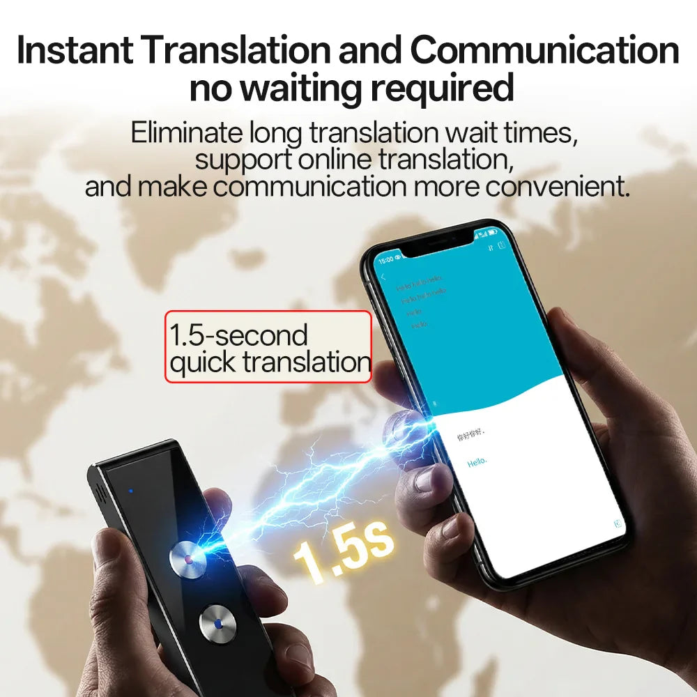 MSAI T8 PRO Voice Translator – 131 Languages Real-Time Two-Way Translation Device with Bluetooth 5.1 for Business & Travel Communication Tool
