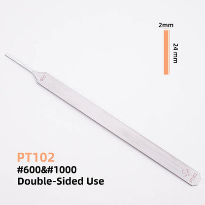 Double-Sided Model Sanding File – 1mm-3mm Narrow Nose for Deep Crevices and Small Model Parts