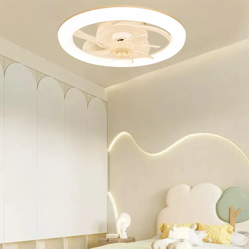 New Modern Ceiling Fan Light with Intelligent Remote Control - Ideal for Living Room, Bedroom, Restaurant - LED Fixture for Simple Home Décor