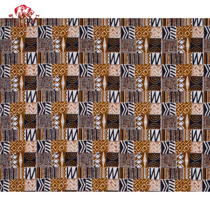 African Ankara Kente Wax Fabric - 3/6 Yard 100% Polyester Party Dress Print FP6640