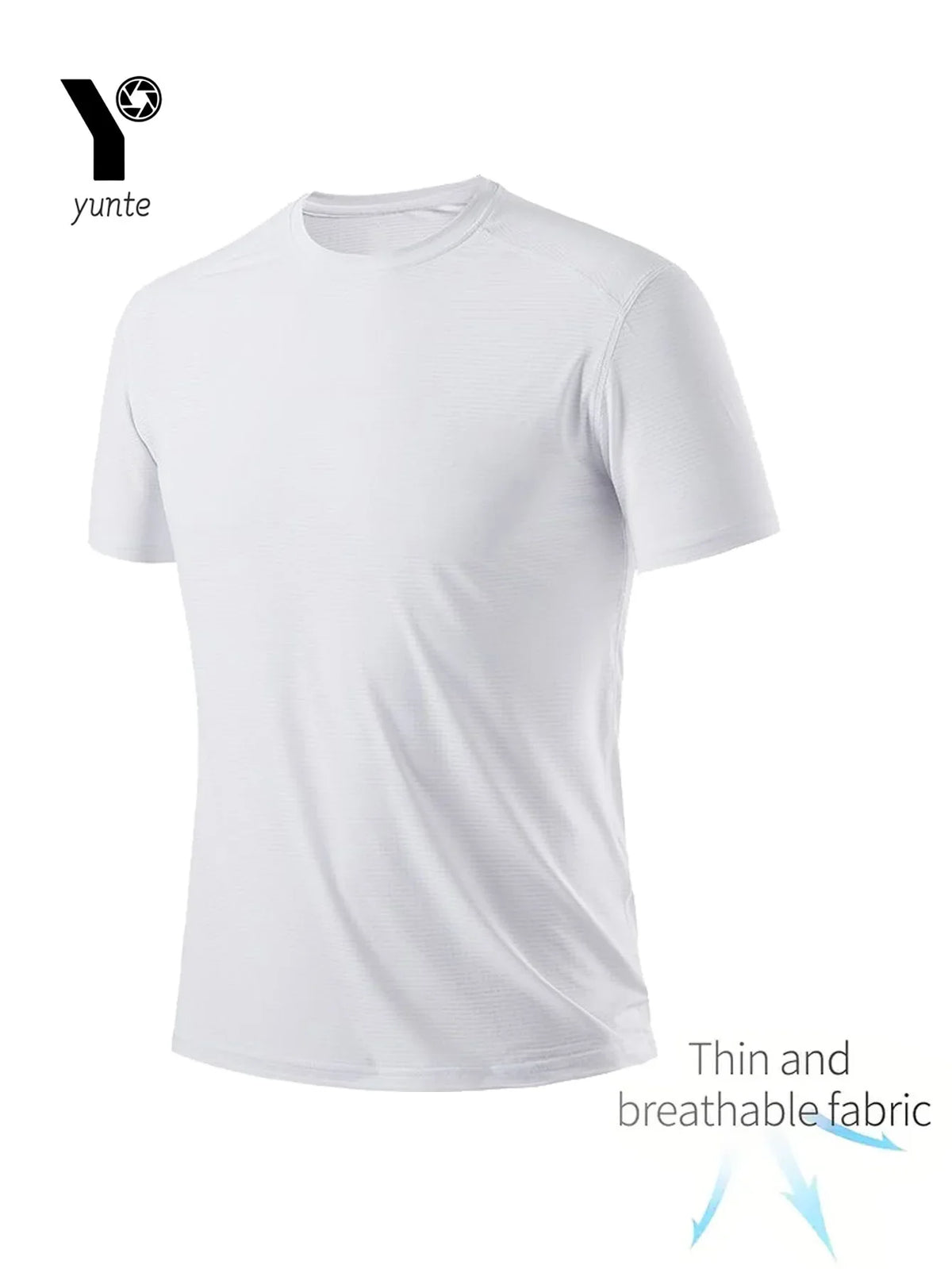 7-Pack Men's White T-Shirts - Ultra-Light Quick-Dry Breathable Gym & Fitness Tees