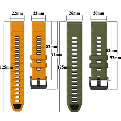 QuickFit Silicone Watch Strap – 22/26mm Band for Garmin Fenix 8/7/6/5, Epix Pro, Instinct 2, Enduro 3