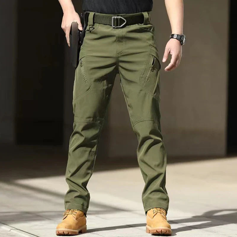 Men's Quick-Dry Tactical Cargo Pants - Elastic Outdoor Sports Trousers for Camping, Hiking, Trekking, Fishing, Climbing - Spring & Autumn