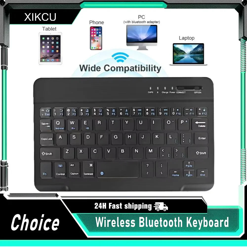 Bluetooth Keyboard for iPad & Tablets – Compatible with iPad 7–10th Gen, iPad Pro/Air/Mini, Samsung & Xiaomi